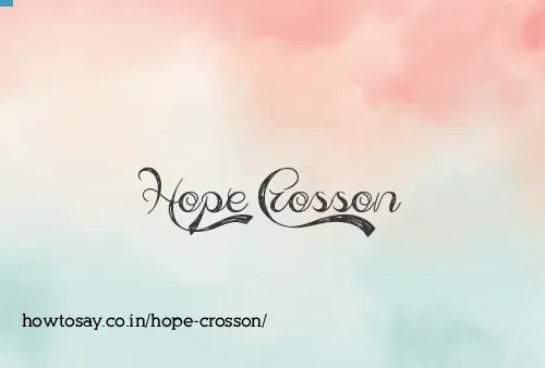 Hope Crosson