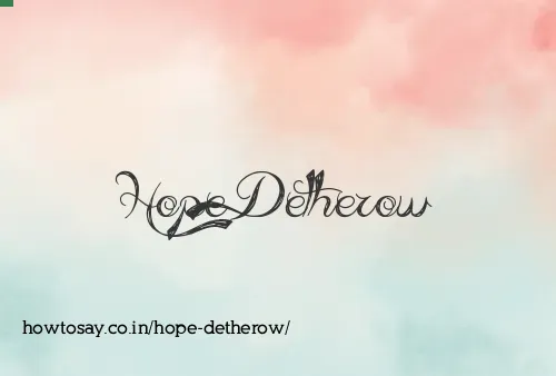 Hope Detherow