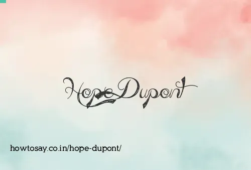 Hope Dupont