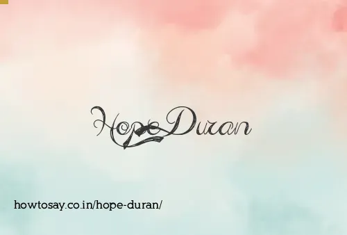 Hope Duran