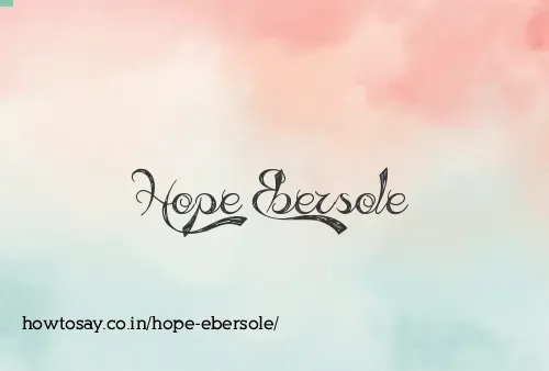 Hope Ebersole