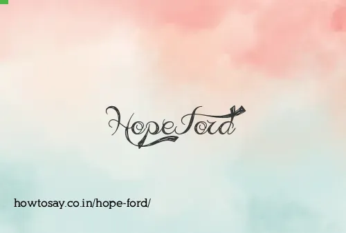 Hope Ford