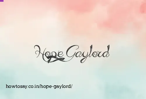 Hope Gaylord