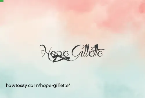 Hope Gillette
