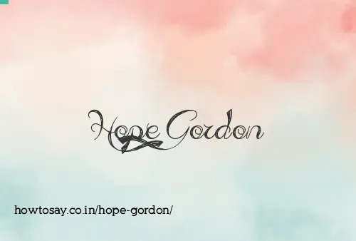 Hope Gordon