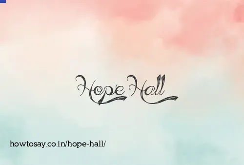 Hope Hall