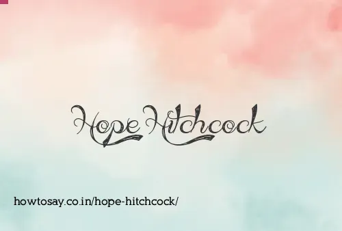Hope Hitchcock