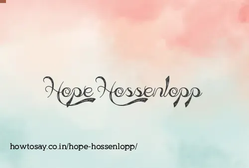 Hope Hossenlopp