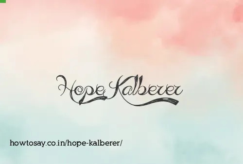 Hope Kalberer