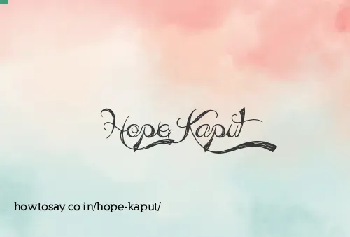 Hope Kaput