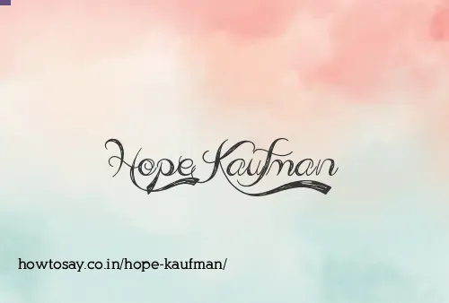 Hope Kaufman