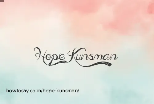 Hope Kunsman