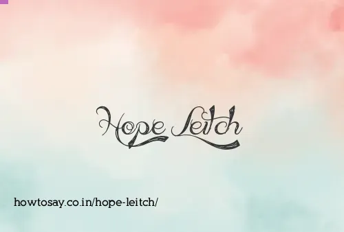 Hope Leitch