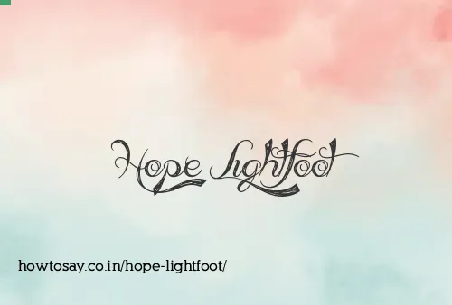 Hope Lightfoot