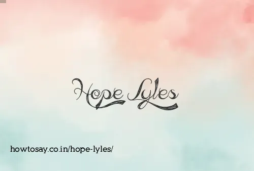 Hope Lyles
