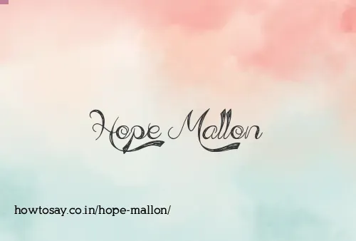 Hope Mallon