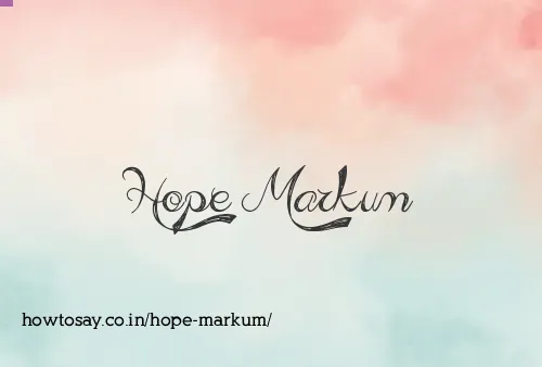 Hope Markum