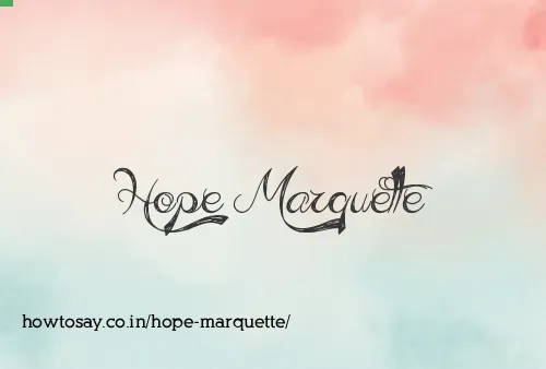 Hope Marquette