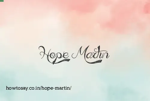 Hope Martin