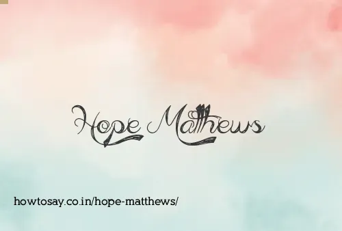 Hope Matthews