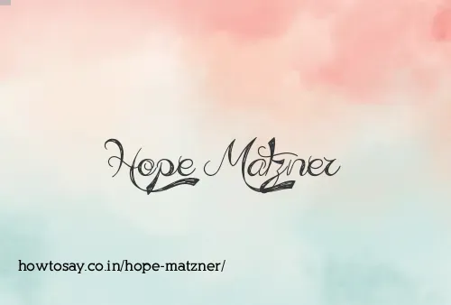 Hope Matzner