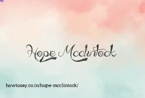 Hope Mcclintock