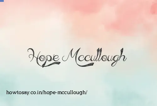 Hope Mccullough