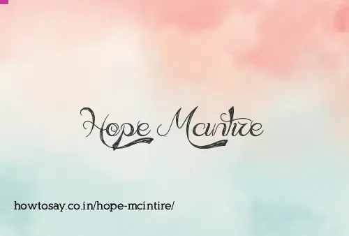 Hope Mcintire