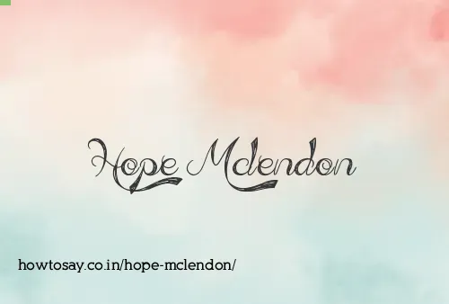Hope Mclendon