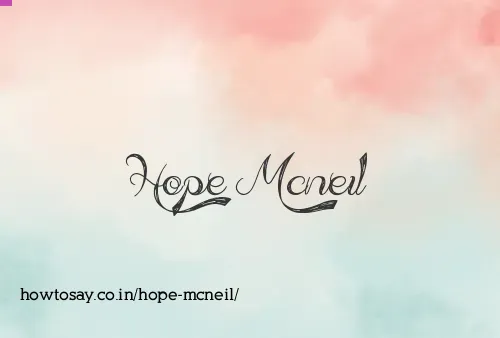 Hope Mcneil