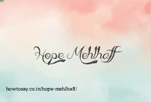 Hope Mehlhaff