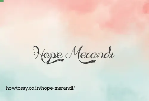 Hope Merandi