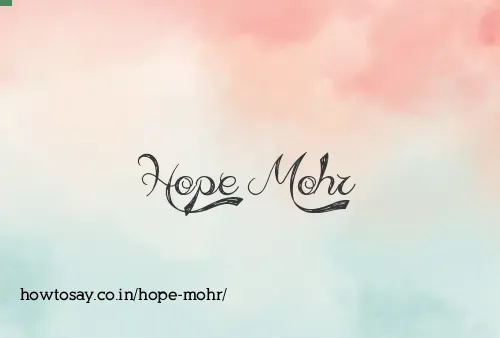 Hope Mohr