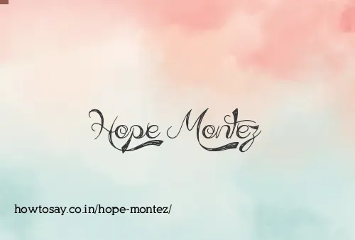 Hope Montez