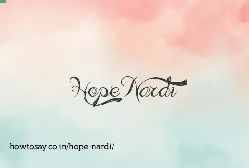 Hope Nardi