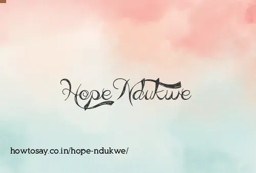 Hope Ndukwe