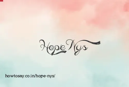 Hope Nys