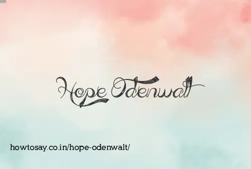 Hope Odenwalt