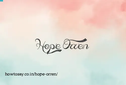 Hope Orren
