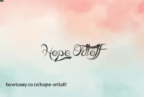 Hope Ortloff