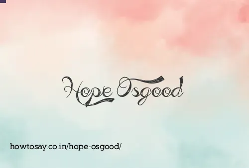 Hope Osgood