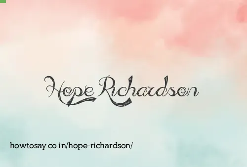 Hope Richardson
