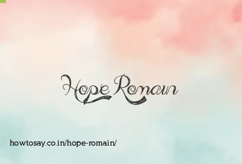 Hope Romain