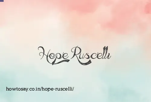 Hope Ruscelli