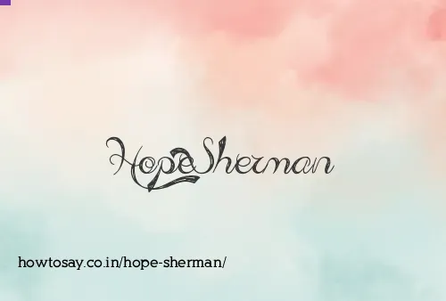 Hope Sherman