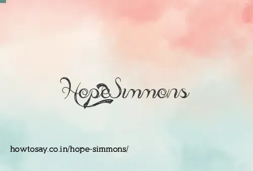 Hope Simmons