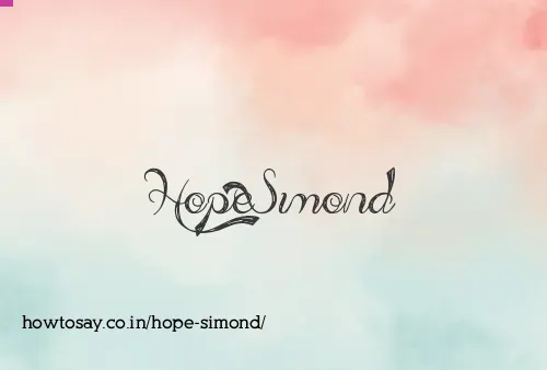 Hope Simond