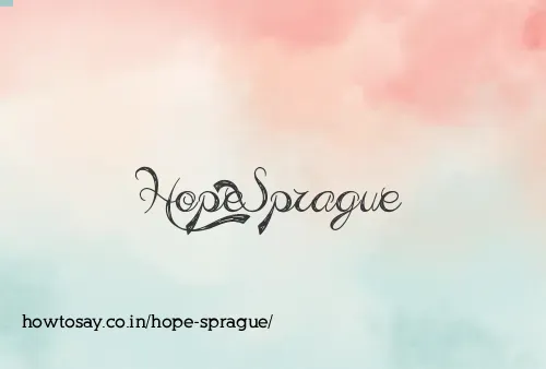 Hope Sprague