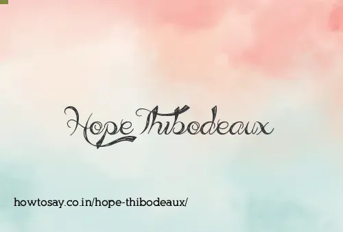 Hope Thibodeaux