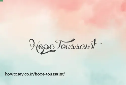 Hope Toussaint